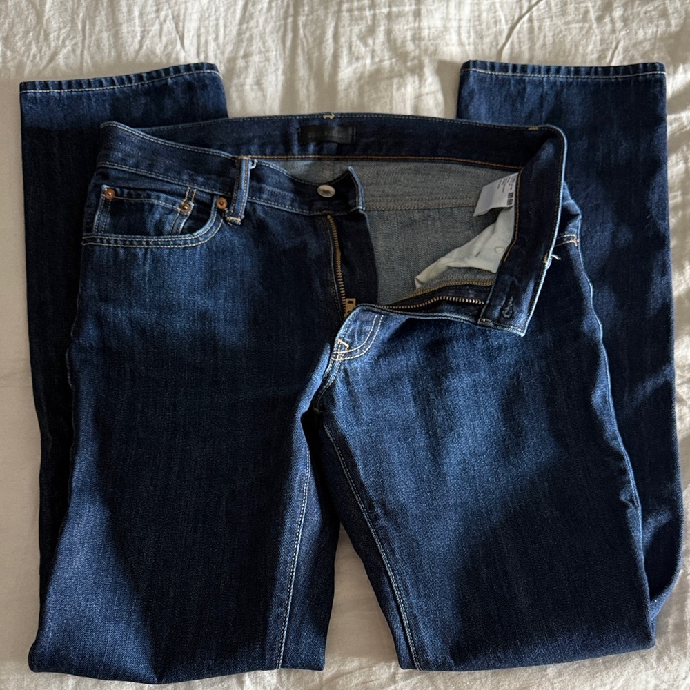 Uniqlo Men's Dark Blue Straight Jeans